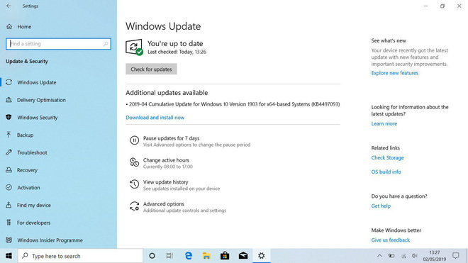 Already have Windows 10 May 2019, beautiful Light interface, updated only! Picture 9