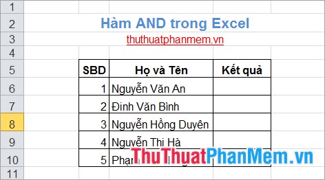 AND function in Excel Picture 4