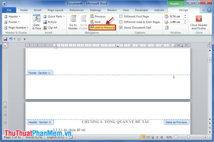 Any page numbering in Word Picture 7