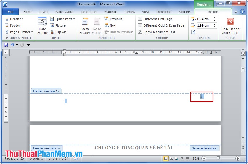 Any page numbering in Word Picture 8