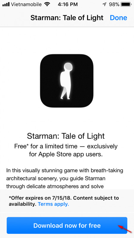 Apple is free to users of the cool game Starman Picture 4