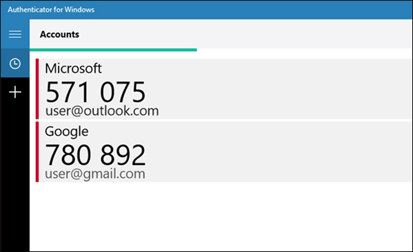 Applications create authentication codes on Windows 10 Picture 4