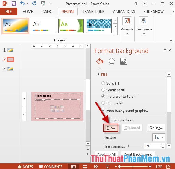 Apply Picture effects to background colors in PowerPoint Picture 2