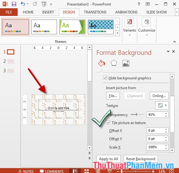 Apply Picture effects to background colors in PowerPoint Picture 6