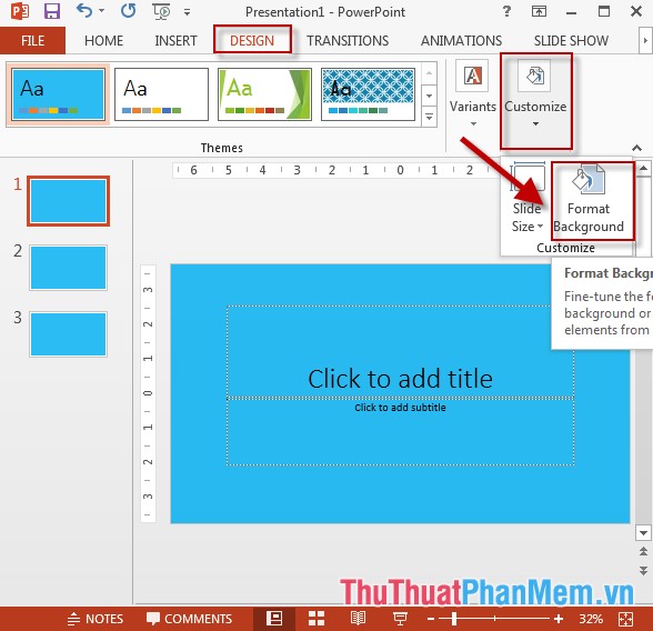 Apply texture effect to background color in PowerPoint Picture 1