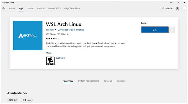 Arch Linux for WSL is now available in Microsoft Store Picture 3