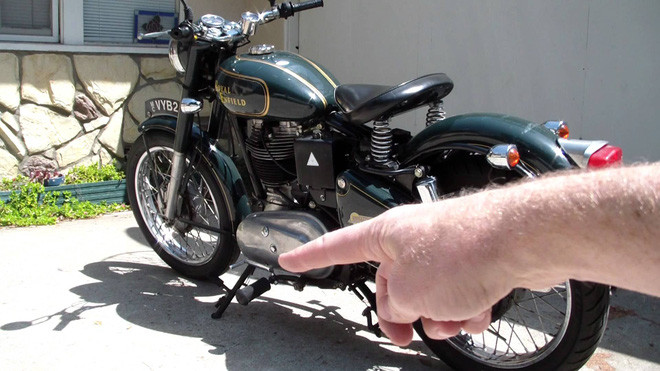 As you know, why is the leaning leg of the motorcycle on the left? Picture 2