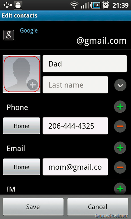 Assign your avatar to Contact on your Android phone Picture 2