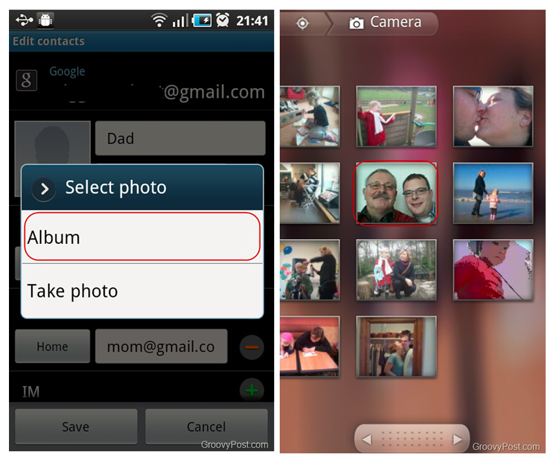 Assign your avatar to Contact on your Android phone Picture 3