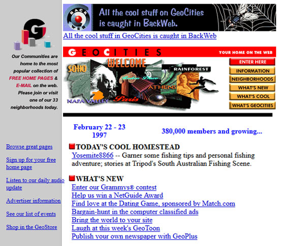 At first, what do popular websites look like? Picture 9