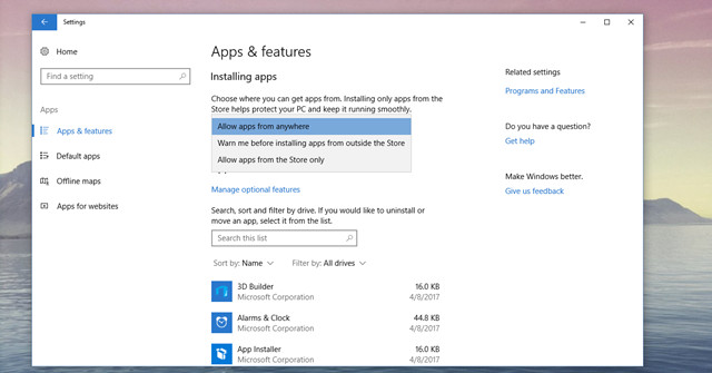 Attractive features on Windows 10 Creators Update Picture 20
