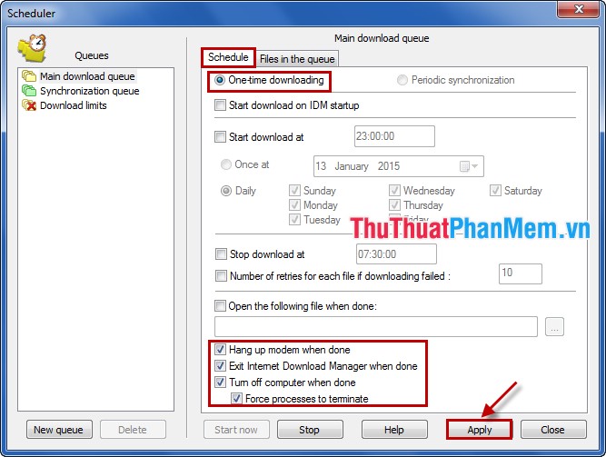 Automatically shutdown (shutdown) when downloading data with IDM Picture 6