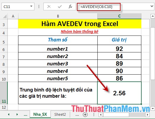 AVEDEV function Picture 5