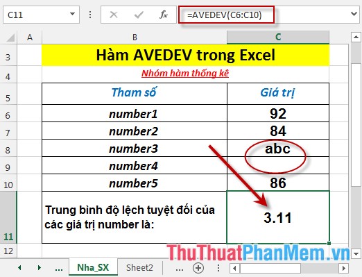 AVEDEV function Picture 6