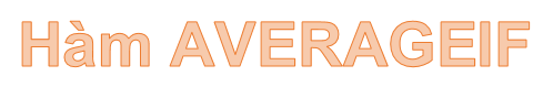 AVERAGEIF function - The function returns the average of the arguments with the conditions specified in Excel Picture 1