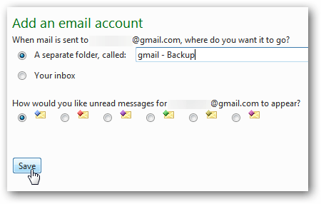 Back up Gmai data to a free Windows Live account Picture 11