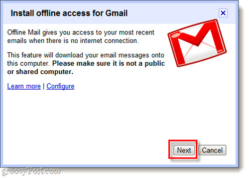 Back up Gmail data using Offline mode Picture 5