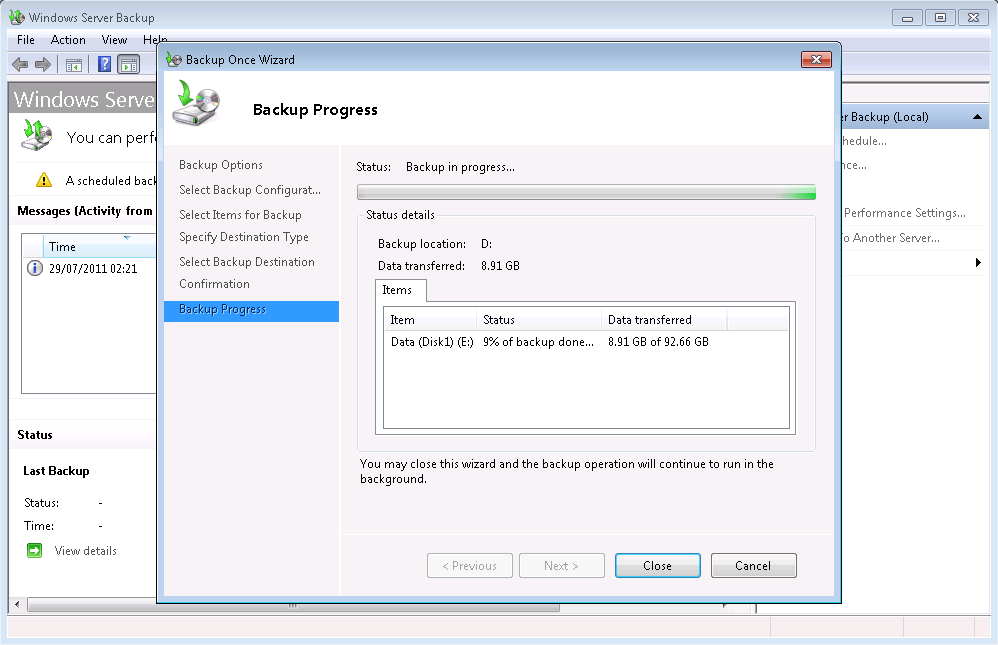 Back up virtual machines with Windows Server 2008 R2 and Hyper-V Picture 13