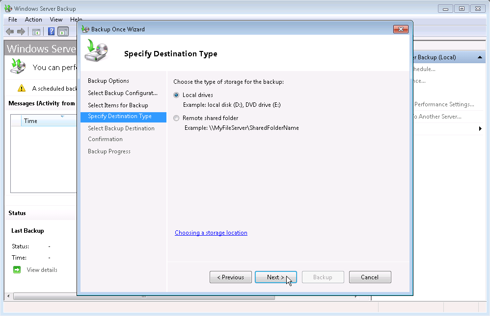 Back up virtual machines with Windows Server 2008 R2 and Hyper-V Picture 9
