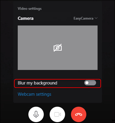Background blur (Blur Background) when calling video on Skype Picture 3
