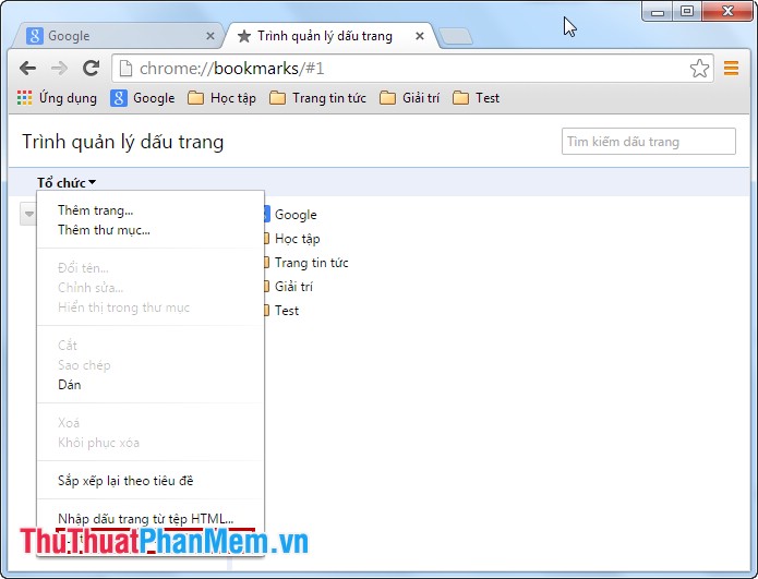 Backup and restore Bookmark on Google Chorme Picture 2