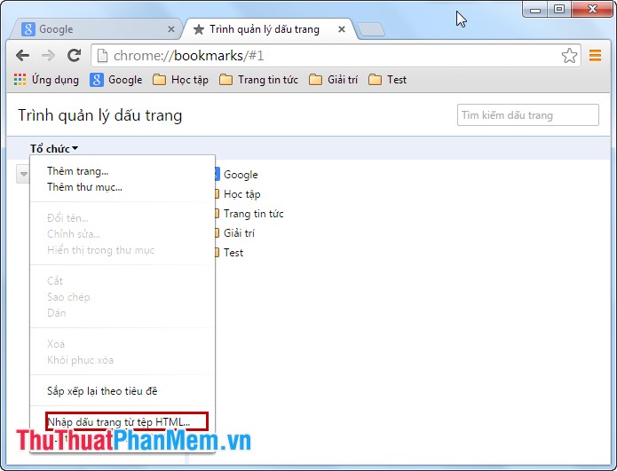 Backup and restore Bookmark on Google Chorme Picture 4