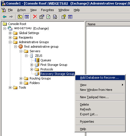 Backup and Restore Exchange 2003 with Recovery Storage Group Picture 2