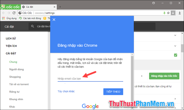 Backup and restore passwords on Coc Coc Picture 6