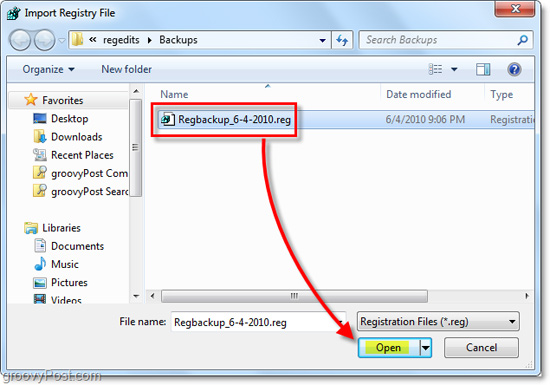 Backup and restore registry in Windows 7 and Vista Picture 8