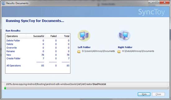 Backup and synchronize files with SyncToy Picture 13