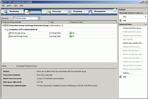 Backup for Exchange Server with DPM 2007 - Part 2: Configure DPM 2007 Picture 27