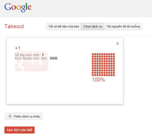 Backup personal data on Facebook, Twitter and Google+ Picture 12