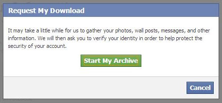 Backup personal data on Facebook, Twitter and Google+ Picture 4