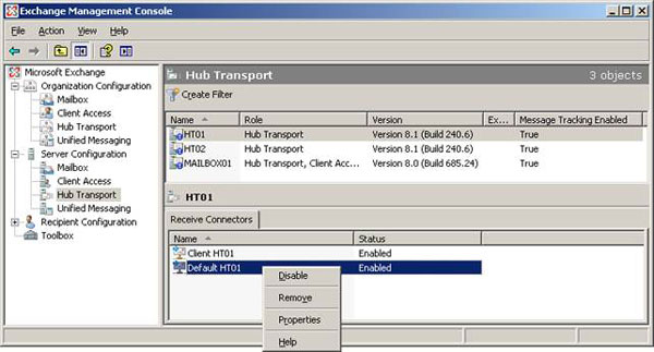 Balancing download of Exchange 2007 SP1 Hub Transport servers with Windows Network Load Balancing (Part 2) Picture 2