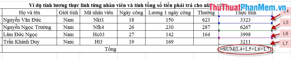 Basic functions in Excel - Common calculator functions that you need to know in Excel Picture 4