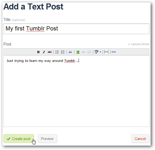 Basic Steps To Create A Blog With Tumblr