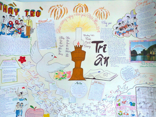Beautiful newspaper form to celebrate Vietnamese Teachers' Day November 20 - 11 Picture 13