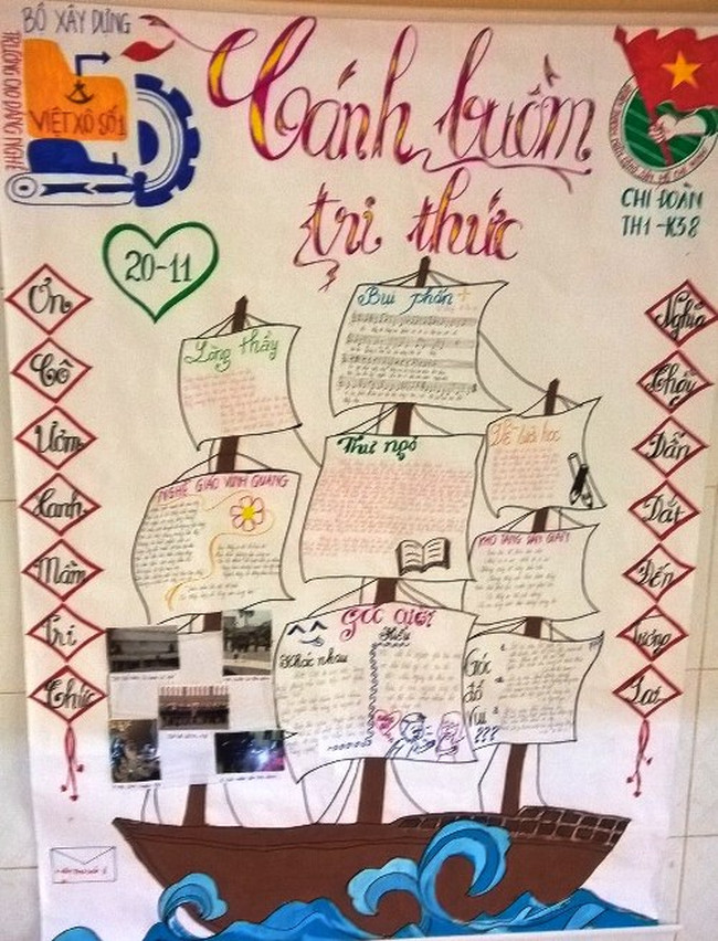 Beautiful newspaper form to celebrate Vietnamese Teachers' Day November 20 - 11 Picture 14