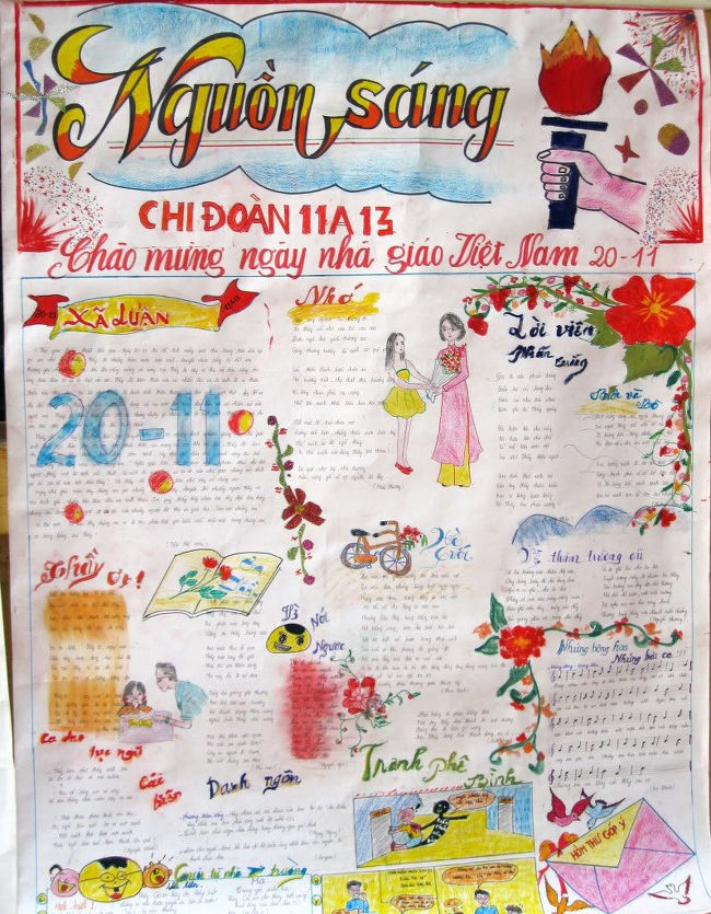 Beautiful newspaper form to celebrate Vietnamese Teachers' Day November 20 - 11 Picture 15