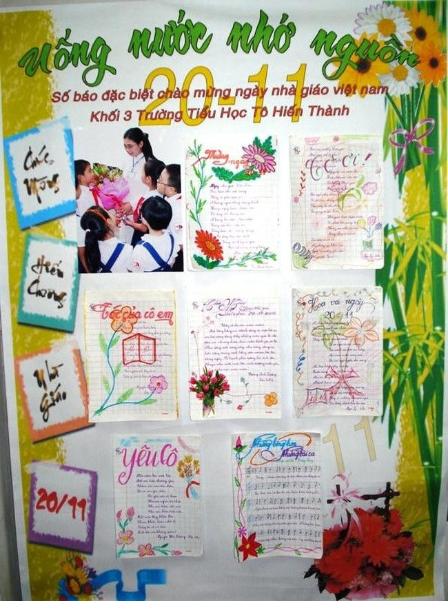 Beautiful newspaper form to celebrate Vietnamese Teachers' Day November ...