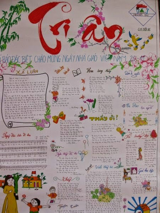 Beautiful newspaper form to celebrate Vietnamese Teachers' Day November 20 - 11 Picture 18