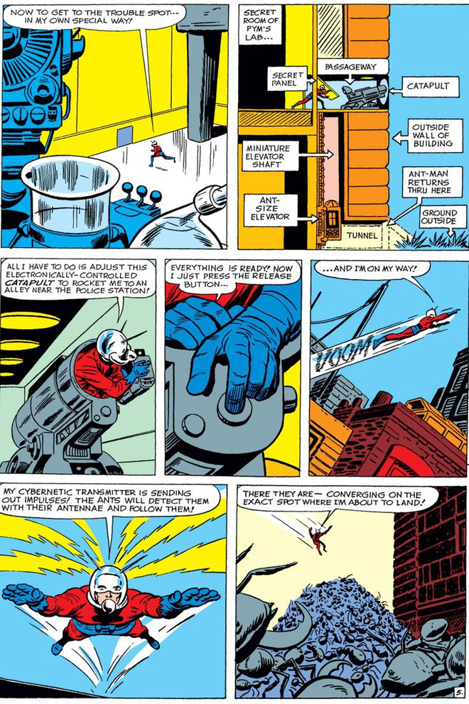 Before there were wing ants to ride, Ant-Man had to use ... rubber bands to fly in the air Picture 5