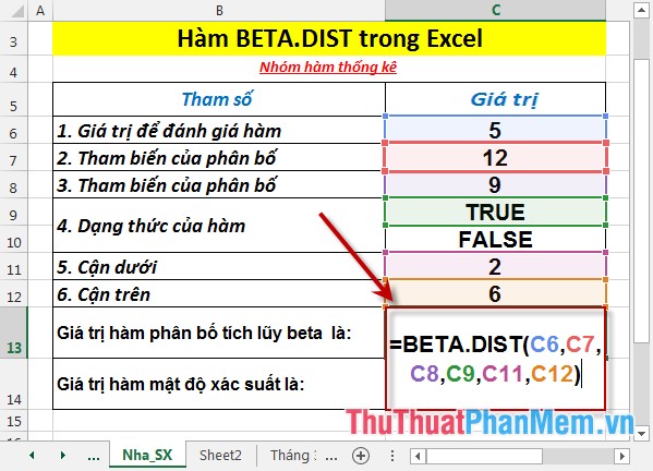 BETA.DIST function - The function returns the Beta distribution in Excel Picture 3