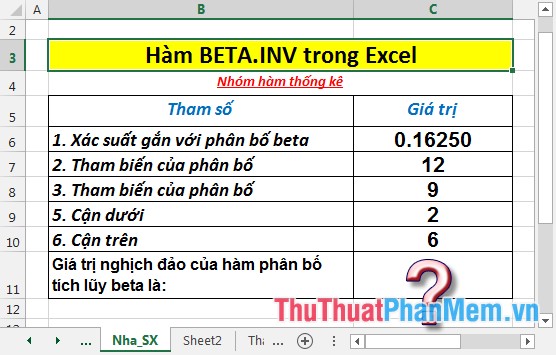BETA.INV function - The function returns the inverse of the cumulative distribution function for a specified beta distribution in Excel Picture 2