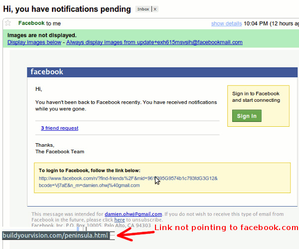 Beware of phishing emails impersonating Facebook Picture 3