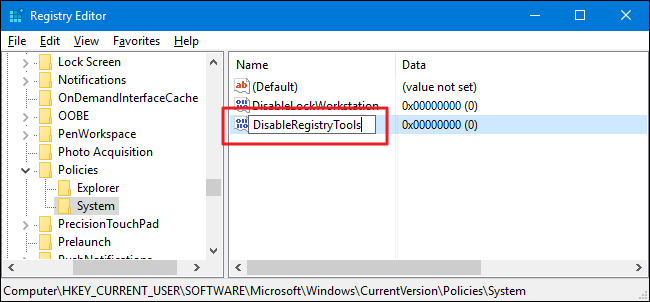Block access to Registry Editor on Windows 10/8/7 Picture 4