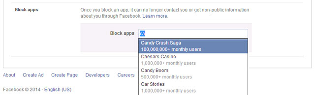 Block invitations to play games on Facebook Picture 3