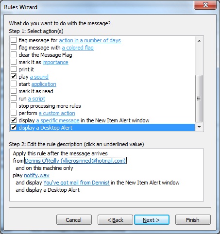 Block senders, add new email notifications in Outlook, Thunderbird Picture 2