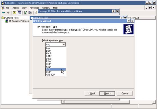 Block web browser with IPSec Picture 10