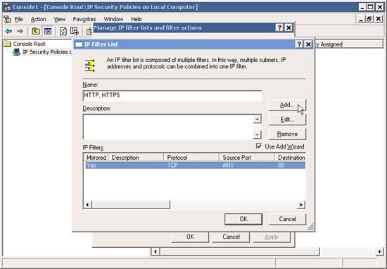Block web browser with IPSec Picture 12